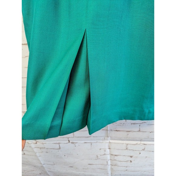 Vintage Christian Dior Womens Skirt Suit Kelly Green Petites 6 Blazer 10 Skirt - Picture 13 of 15